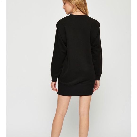 Sweatshirt Dress Cuffed Shoulder - Picture 3 of 5